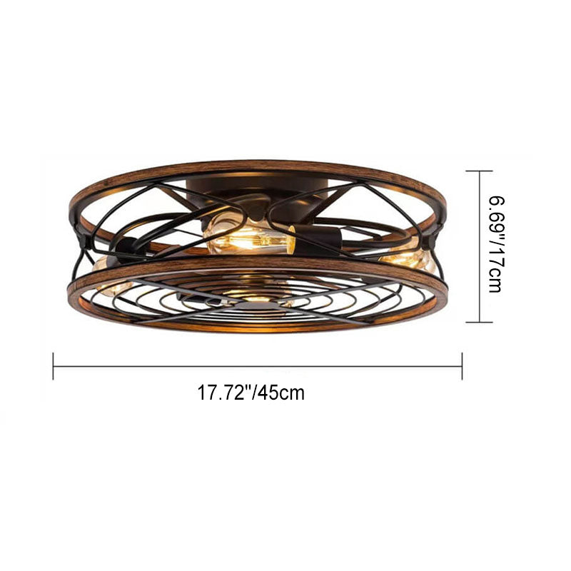 Industrial 4-Light Iron Ceiling Fan