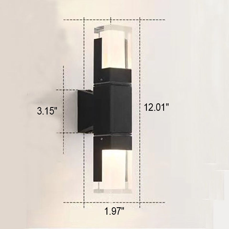 Modern Waterproof Rectangular LED Wall Sconce
