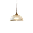 Elegant Clear Glass Dome Pendant Light with Fixture