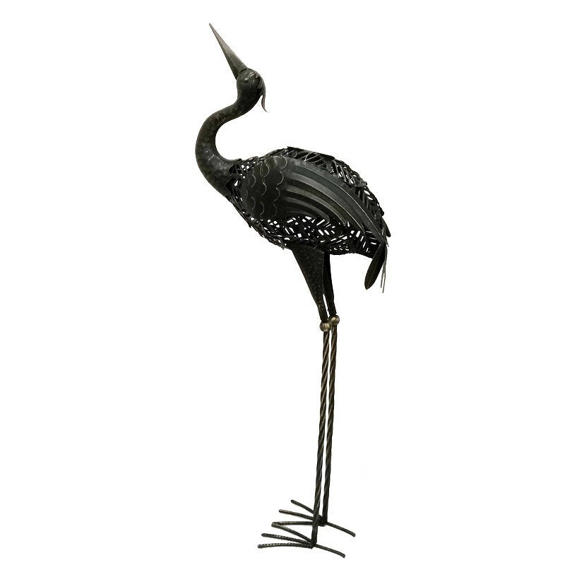 Modern Iron Crane LED Solar Waterproof Outdoor Landscape