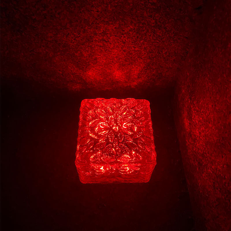 Premium Solar LED Ice Brick Outdoor Light - Modern ABS