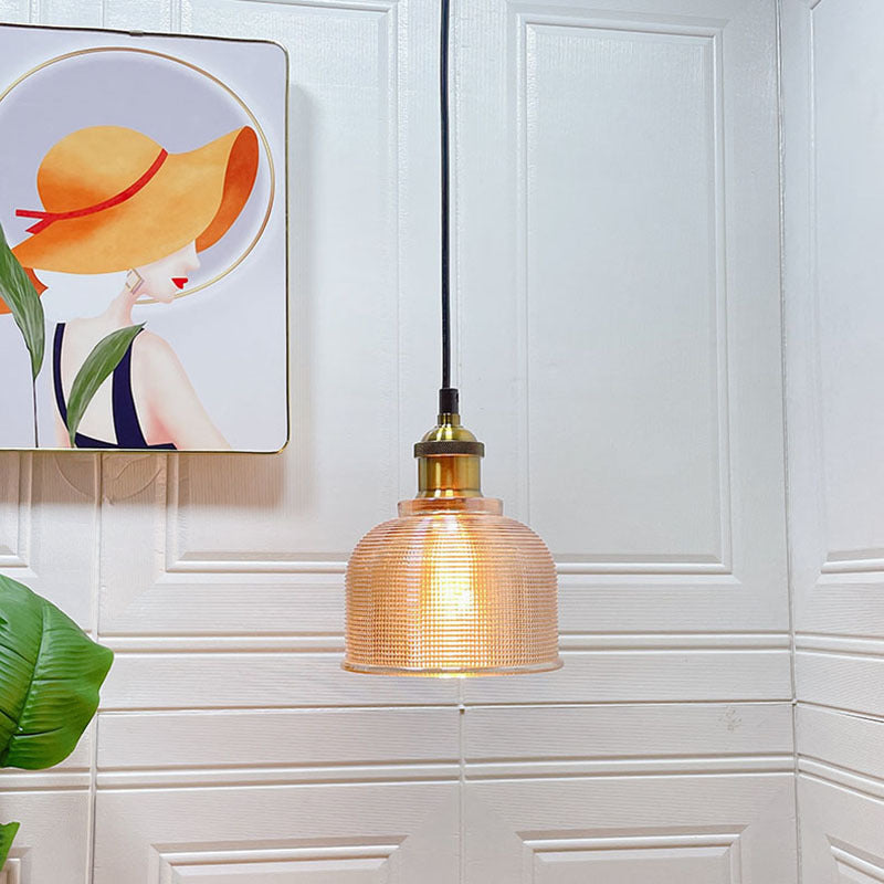 Premium Vintage Lattice Glass 1-Light Pendant