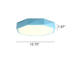 Diamond Geometry LED Flush Mount
