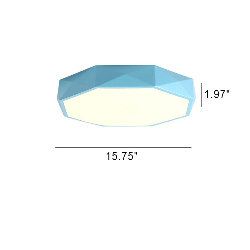 Diamond Geometry LED Flush Mount