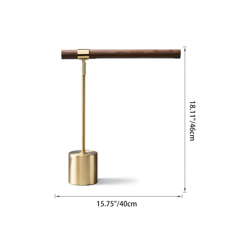 Minimalist Wood Grain LED Table Lamp