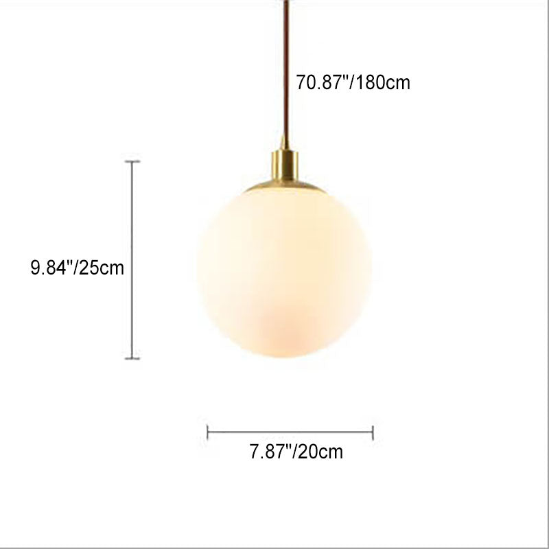 White Orb Nordic Pendant Light