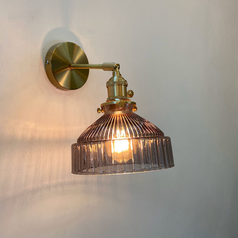 Brass Nordic Dome Glass Wall Sconce
