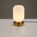 Premium Nordic Striped Oval Glass Table Lamp - 1 Light