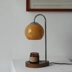 Elegant Solid Wood Spherical Candle Table Lamp - 1-Light Design