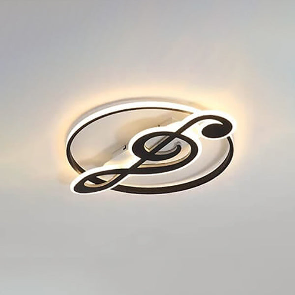 Nordic LED Ceiling Light with Music Notes Design