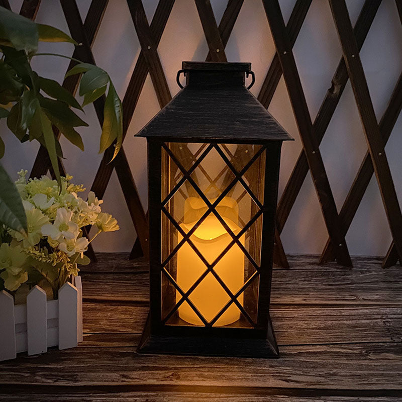 Vintage Solar LED Quadrangle Outdoor Light