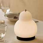 Rechargeable LED Touch Table Lamp - French Cream Pear Shape
