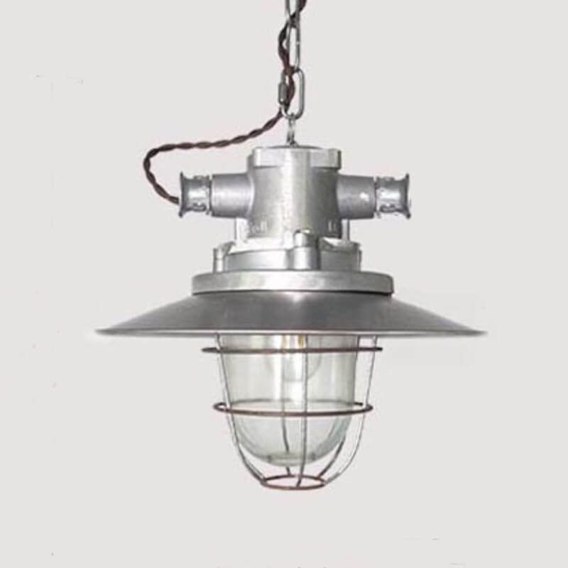 Vintage Industrial Iron Cage 1-Light Pendant Lamp