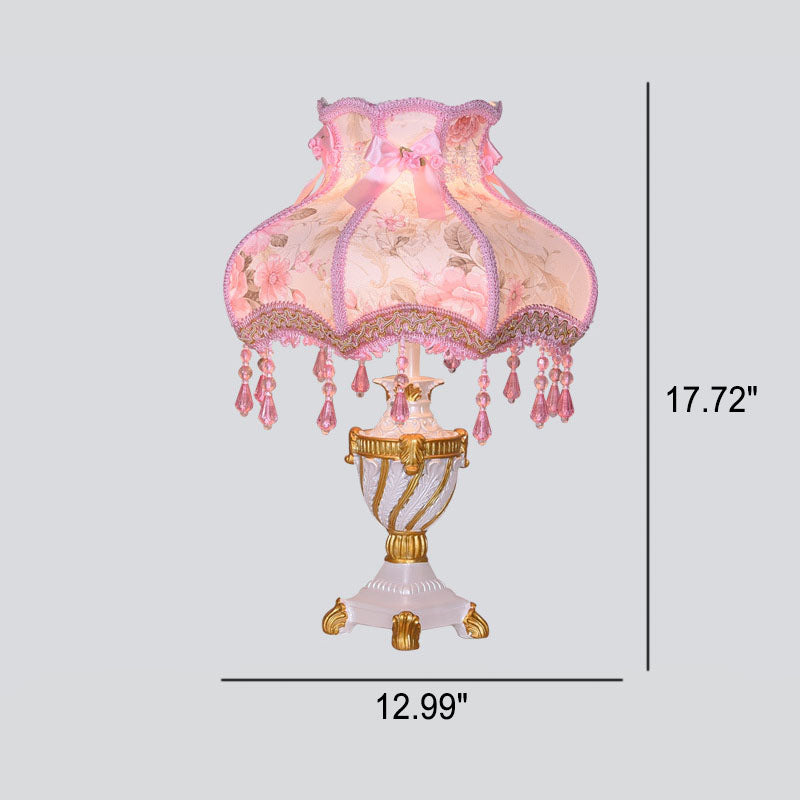 Luxury Lace Resin 1-Light Table Lamp - European Design