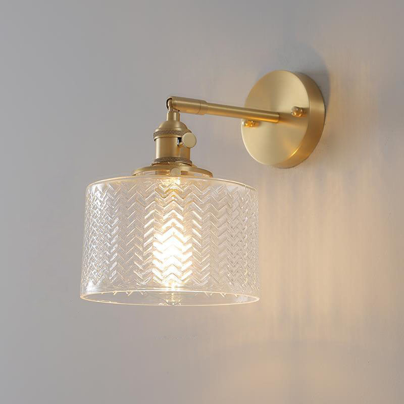 Minimalist Brass Cylinder Wall Sconce