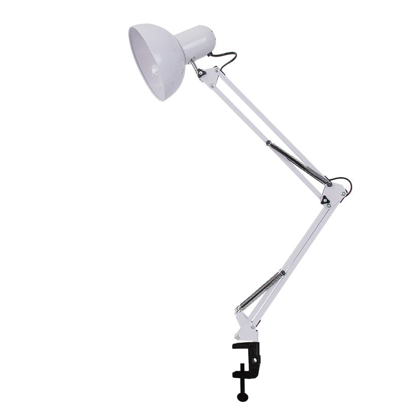 Minimalist Retractable Clip-On Table Lamp - Long Arm Design for Bedroom