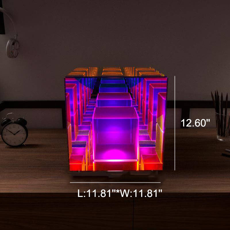 RGB Acrylic Rubik's Cube LED Table Lamp