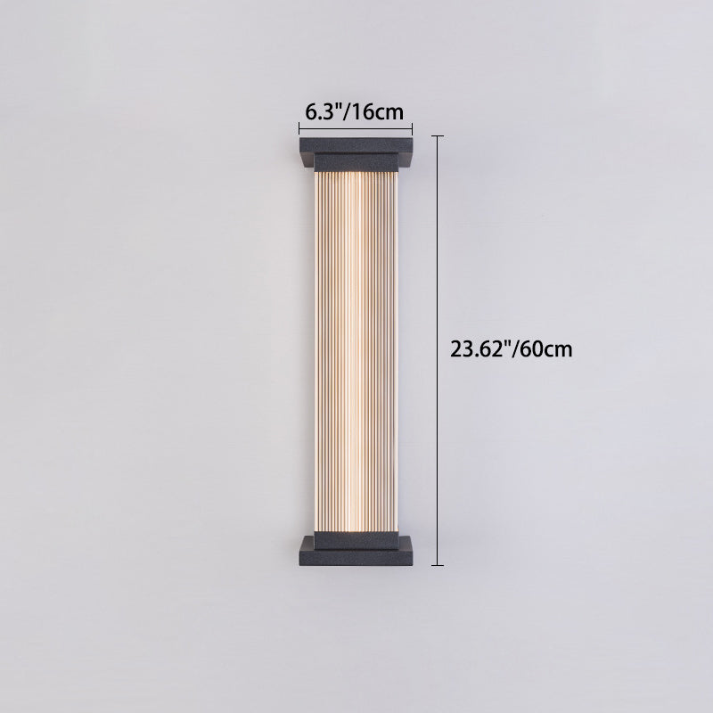 Premium Waterproof Striped Rectangle Wall Sconce Lamp