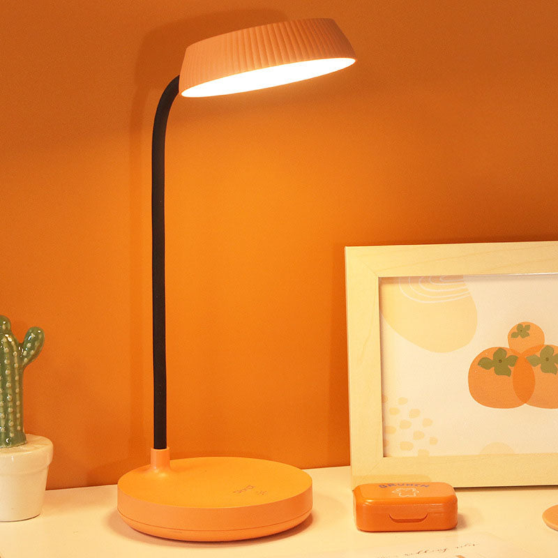 Nordic Minimalist LED Touch Desk Lamp with Eye Protection - Round Plate Design