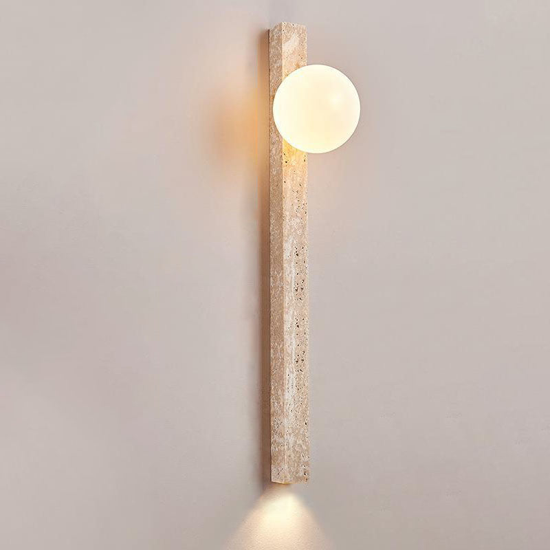 Yellow Travertine 2-Light Sconce