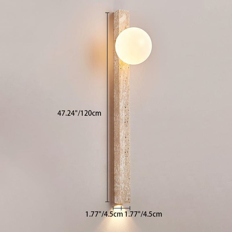 Yellow Travertine 2-Light Sconce