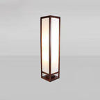 Premium Rectangular Parchment Wood Floor Lamp - 1-Light Design for Entertainment Spaces