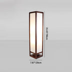 Premium Rectangular Parchment Wood Floor Lamp - 1-Light Design for Entertainment Spaces