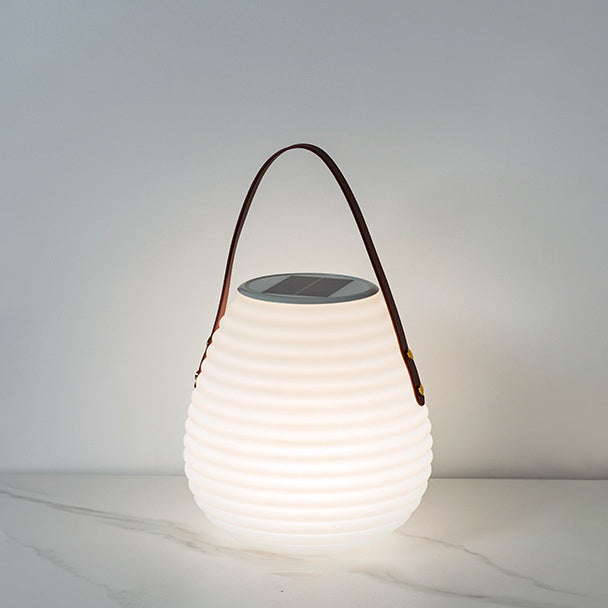 Premium Solar Waterproof Leather Cylinder Lantern
