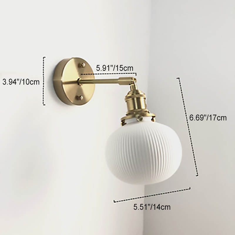 Japanese Brass & Lucite Wall Sconce