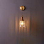 Japanese Walnut & Copper 1-Light Wall Sconce