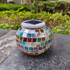 Premium Stained Glass Solar LED Outdoor Garden Light