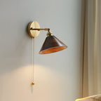 Scandinavian Copper & Wood 1-Light Sconce