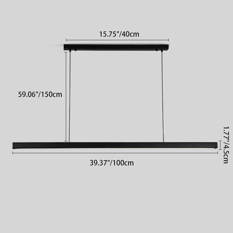 Sleek Minimalist Long LED Pendant Light
