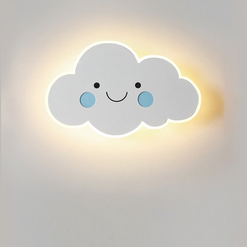 Smiley Cloud LED Kids Wall Sconce