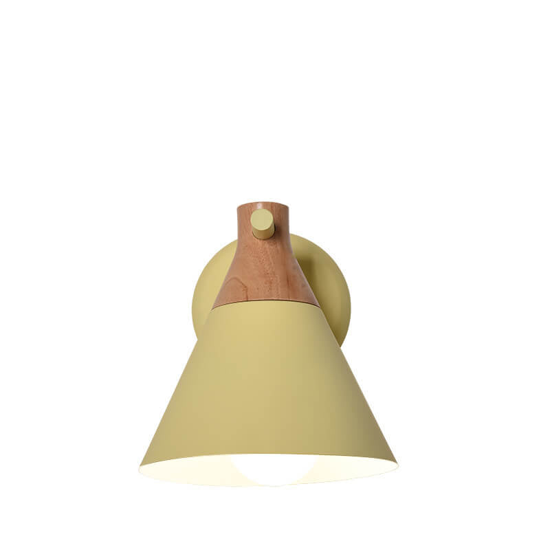 Nordic Wood Macaron Wall Sconce