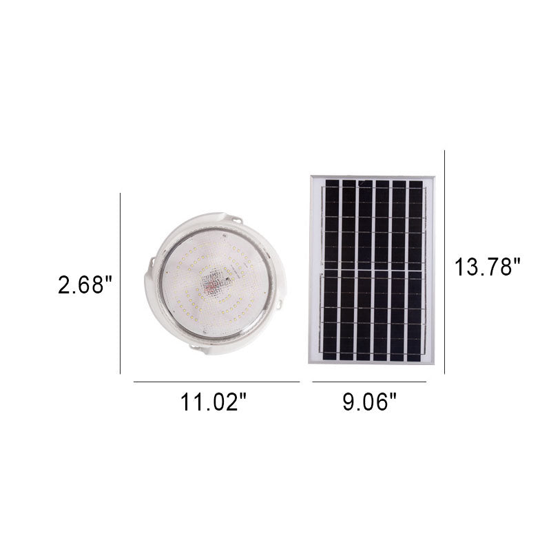 Premium Round Solar LED Flush Mount Light with Remote