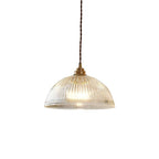 Elegant Clear Glass Dome Pendant Light with Fixture
