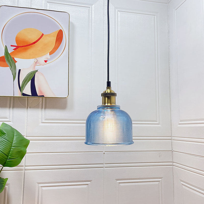 Premium Vintage Lattice Glass 1-Light Pendant