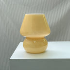Contemporary Striped Mushroom Glass Table Lamp - 1 Light