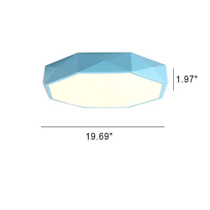 Diamond Geometry LED Flush Mount