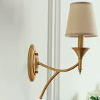 Iron & Fabric Mushroom Wall Sconce
