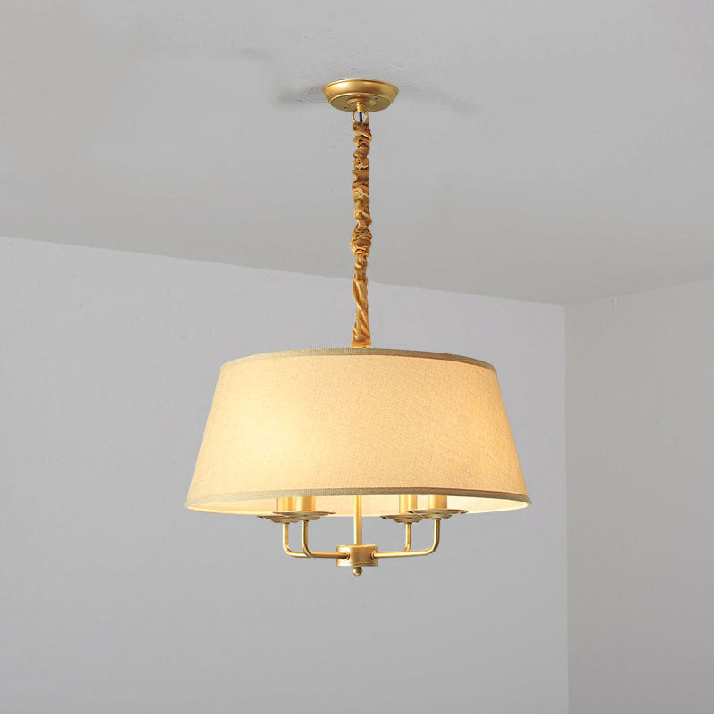 Classic European 4-Light Iron Pendant Lamp