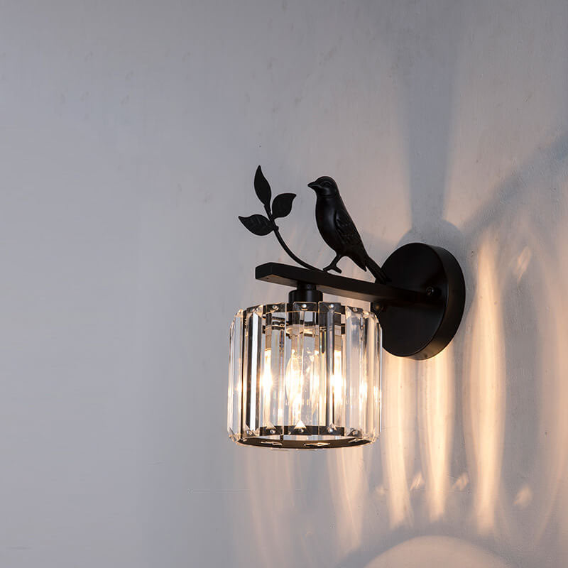 Crystal Bird Wall Sconce