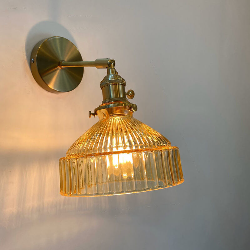 Brass Nordic Dome Glass Wall Sconce