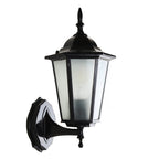 Modern Hexagonal Aluminum Outdoor Wall Sconce with Frosted