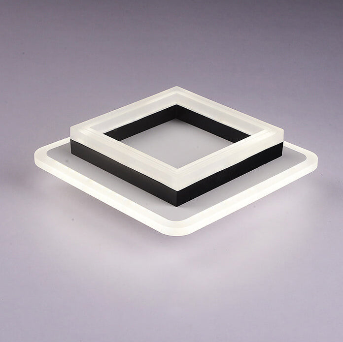 Nordic Acrylic LED Flush Mount Ceiling Light - Square & Circle Design