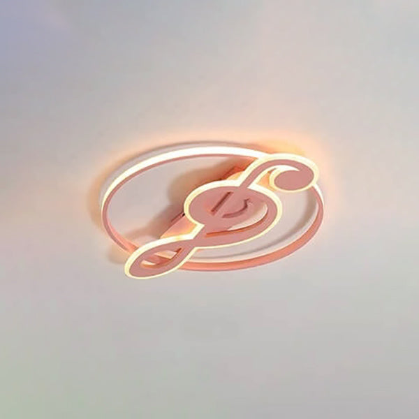 Nordic LED Ceiling Light with Music Notes Design