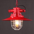 Vintage Industrial Iron Cage 1-Light Pendant Lamp