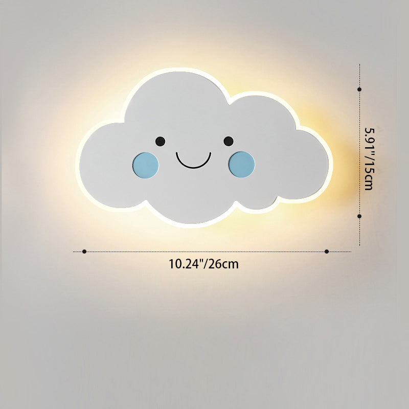 Smiley Cloud LED Kids Wall Sconce