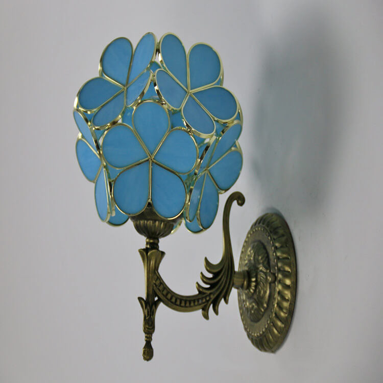 Tiffany Flower Glass Wall Sconce